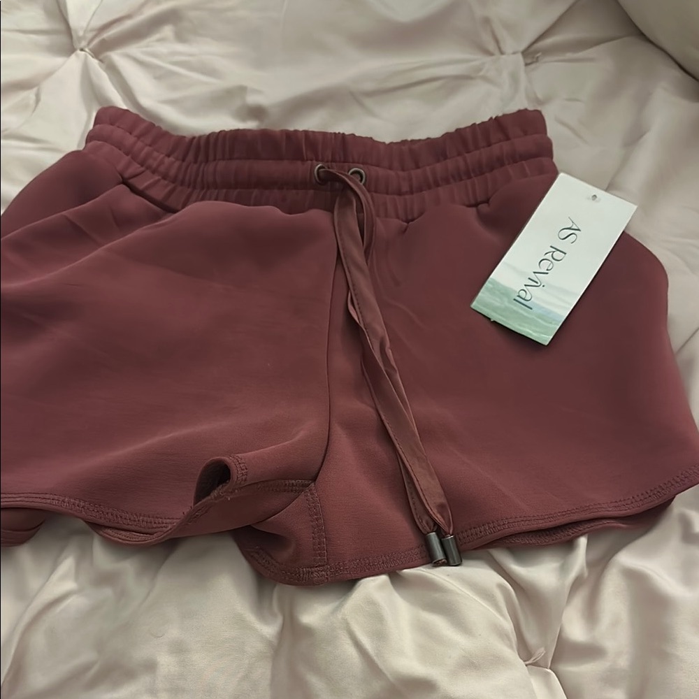 Altar'd State Red Athletic Shorts with Elastic Waistband - Picture 1 of 2